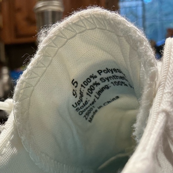 Blowfish white Canvas Sneakers with Teal Sole - Picture 7 of 10